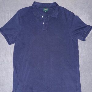 J.Crew Men’s Navy Polo Shirt Short Sleeve Cotton Blend Classic Fit Size Large